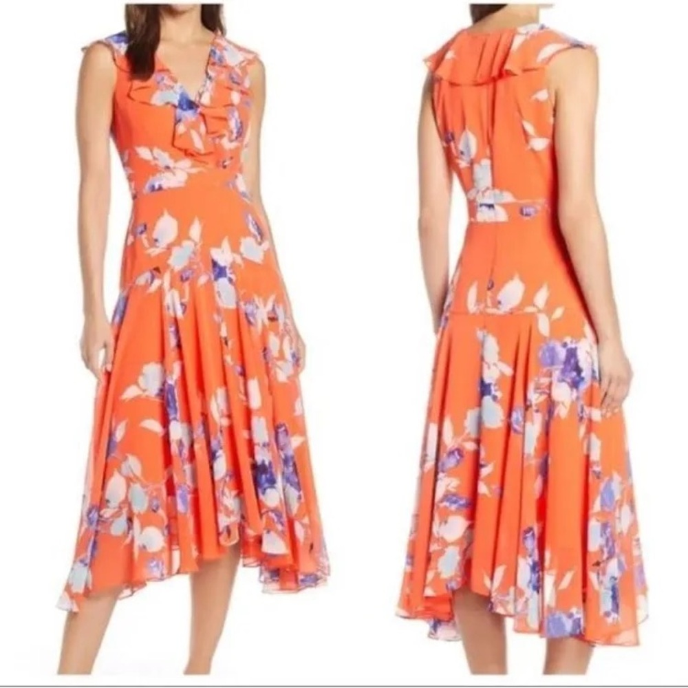 Floral Orange Dress